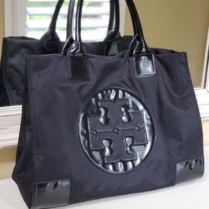 Tory Burch Ella Black Large Tote